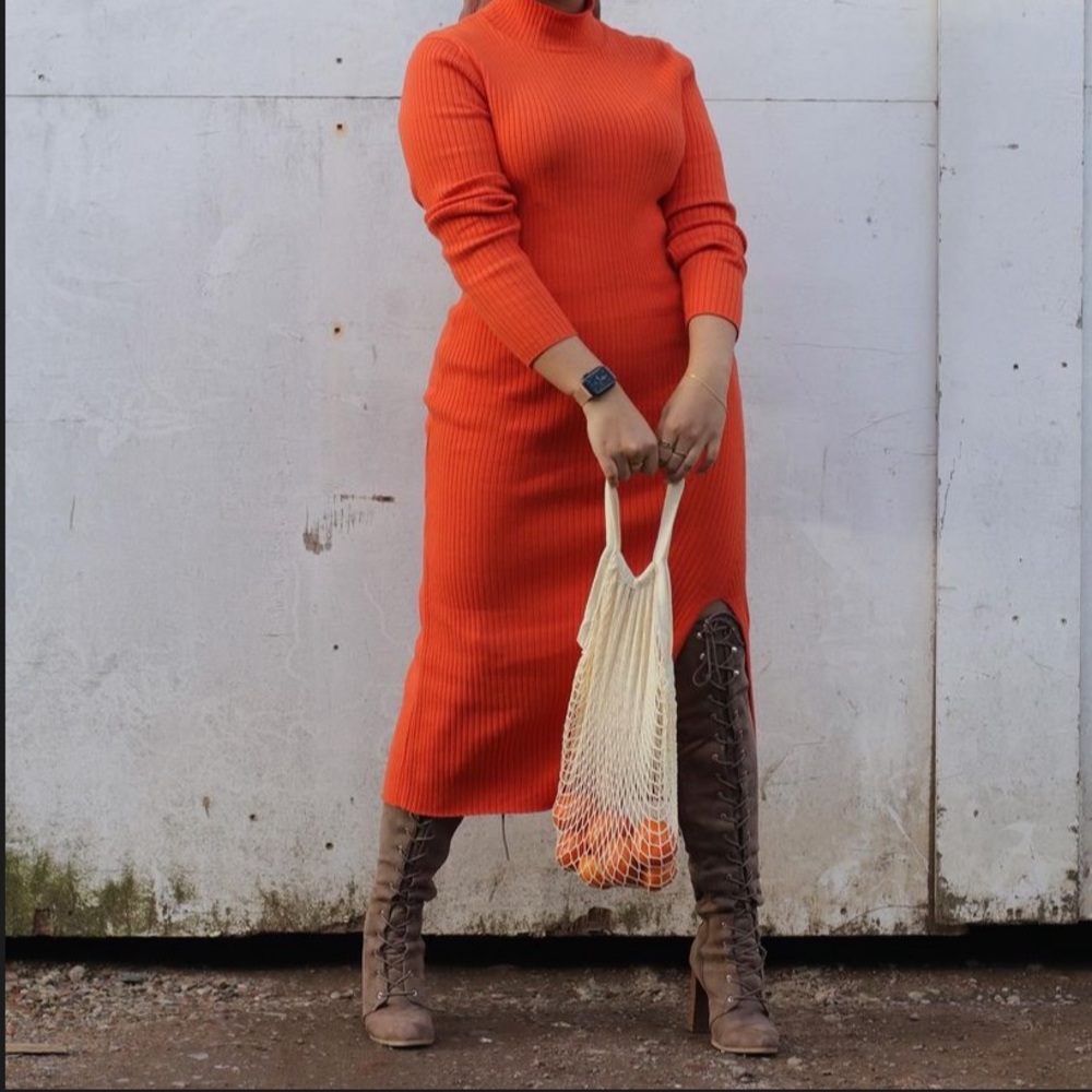 Rib-Knit Dress